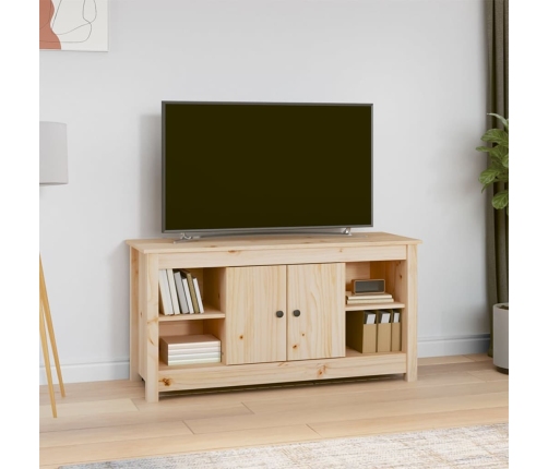 Mueble de TV de madera maciza de pino 103x36,5x52 cm