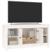 Mueble para TV de madera maciza de pino blanco 103x36,5x52 cm