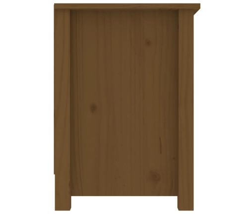 Mueble de TV madera maciza de pino marrón miel 103x36,5x52 cm