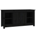 Mueble de TV de madera maciza de pino negro 103x36,5x52 cm