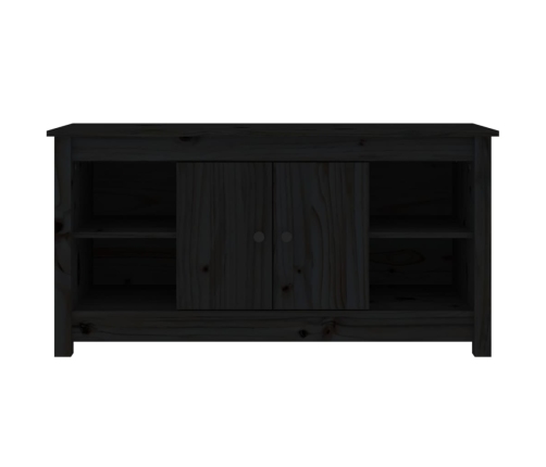 Mueble de TV de madera maciza de pino negro 103x36,5x52 cm