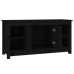 Mueble de TV de madera maciza de pino negro 103x36,5x52 cm