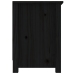 Mueble de TV de madera maciza de pino negro 103x36,5x52 cm