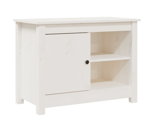 Mueble para TV de madera maciza de pino blanco 70x36,5x52 cm