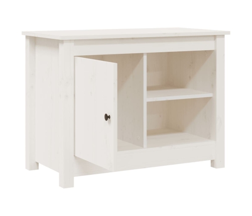 Mueble para TV de madera maciza de pino blanco 70x36,5x52 cm