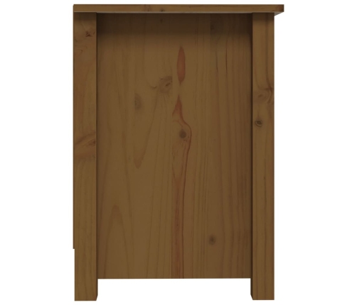 Mueble de TV madera maciza de pino marrón miel 70x36,5x52 cm