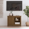 Mueble de TV madera maciza de pino marrón miel 70x36,5x52 cm