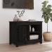 Mueble de TV de madera maciza de pino negro 70x36,5x52 cm