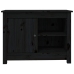 Mueble de TV de madera maciza de pino negro 70x36,5x52 cm