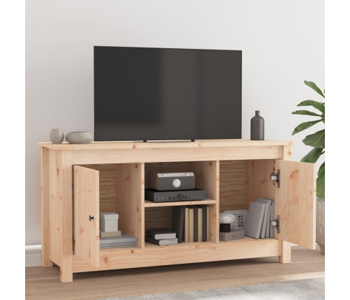 Mueble de TV de madera maciza de pino 103x36,5x52 cm