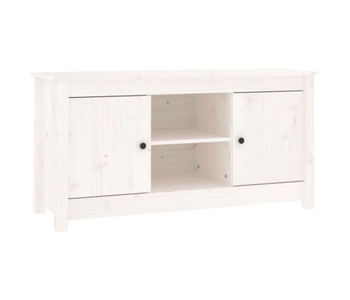 vidaXL Mueble para TV de madera maciza de pino blanco 103x36,5x52 cm