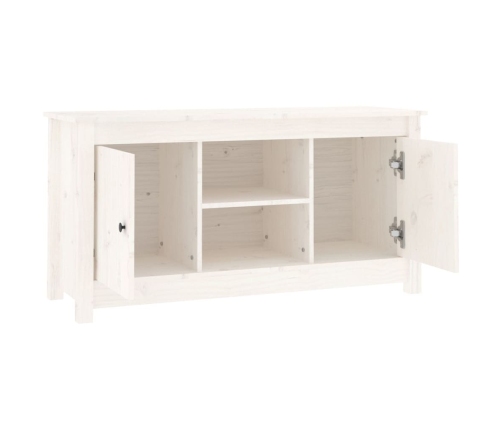 vidaXL Mueble para TV de madera maciza de pino blanco 103x36,5x52 cm