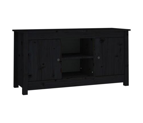 Mueble de TV de madera maciza de pino negro 103x36,5x52 cm