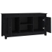 Mueble de TV de madera maciza de pino negro 103x36,5x52 cm