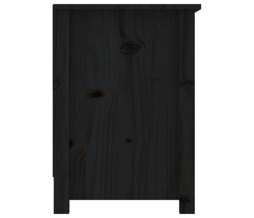 Mueble de TV de madera maciza de pino negro 103x36,5x52 cm