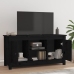 Mueble de TV de madera maciza de pino negro 103x36,5x52 cm