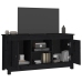 Mueble de TV de madera maciza de pino negro 103x36,5x52 cm