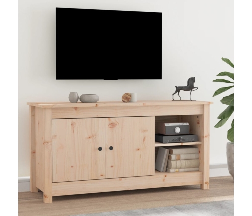 Mueble de TV de madera maciza de pino 103x36,5x52 cm