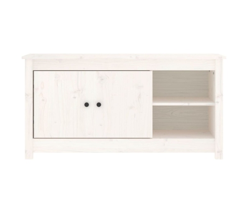 Mueble para TV de madera maciza de pino blanco 103x36,5x52 cm