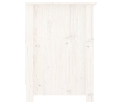 Mueble para TV de madera maciza de pino blanco 103x36,5x52 cm