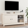 Mueble para TV de madera maciza de pino blanco 103x36,5x52 cm