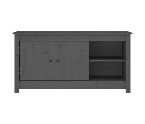 Mueble de TV de madera maciza de pino gris 103x36,5x52 cm