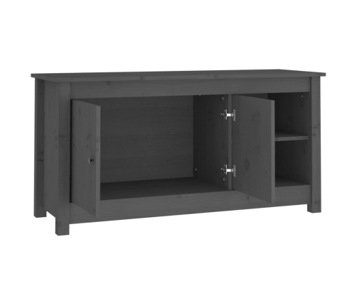 vidaXL Mueble de TV de madera maciza de pino gris 103x36,5x52 cm