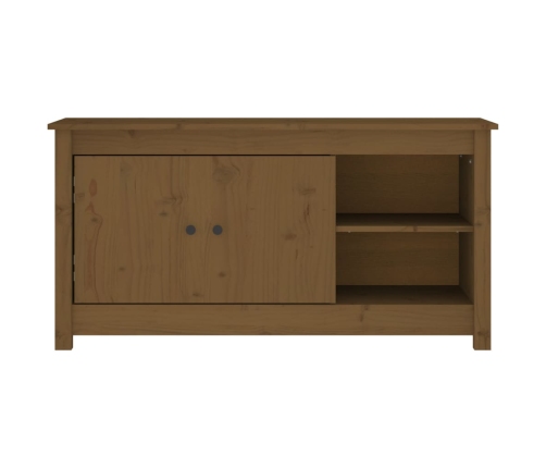 Mueble de TV madera maciza de pino marrón miel 103x36,5x52 cm