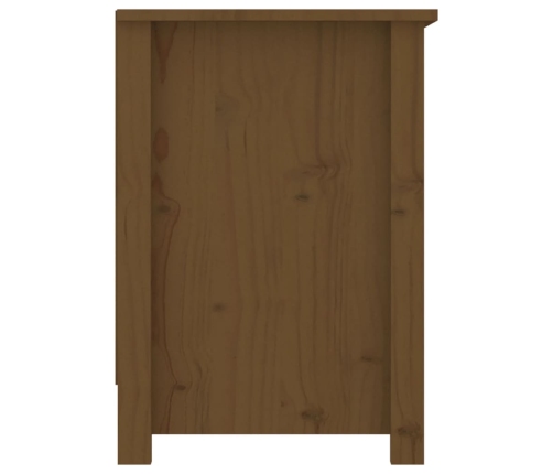 Mueble de TV madera maciza de pino marrón miel 103x36,5x52 cm