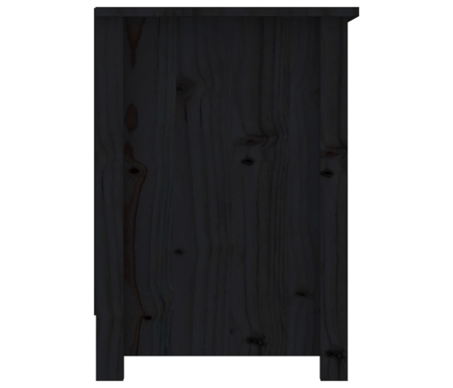 vidaXL Mueble de TV de madera maciza de pino negro 103x36,5x52 cm