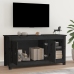 vidaXL Mueble de TV de madera maciza de pino negro 103x36,5x52 cm