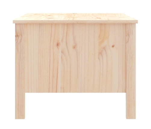 Mesa de centro de madera maciza de pino gris 100x50x40 cm