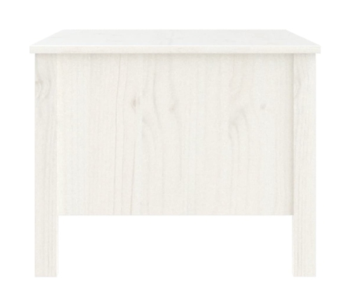 vidaXL Mesa de centro de madera maciza de pino blanco 100x50x40 cm