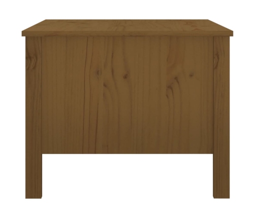 Mesa de centro madera maciza de pino marrón miel 100x50x40 cm