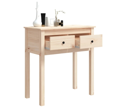 vidaXL Mesa consola madera maciza de pino 70x35x75 cm