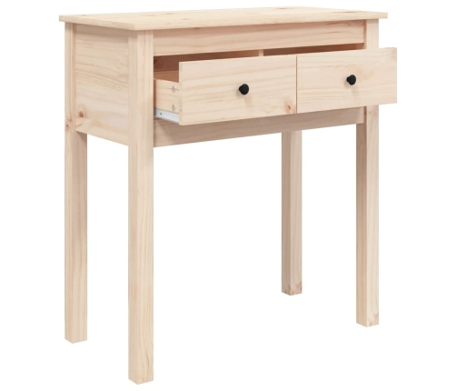 vidaXL Mesa consola madera maciza de pino 70x35x75 cm