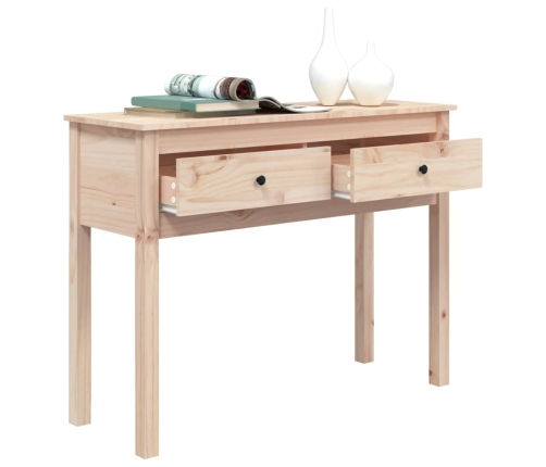 Mesa consola madera maciza de pino 100x35x75 cm