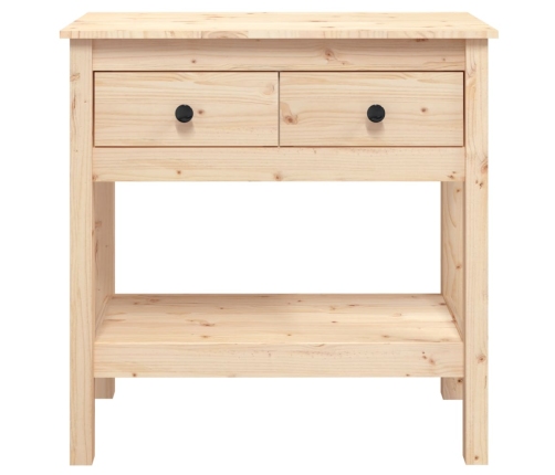 Mesa consola madera maciza de pino 75x35x75 cm