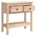 Mesa consola madera maciza de pino 75x35x75 cm