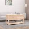 vidaXL Mesa de centro de madera maciza de pino 102x49x55 cm