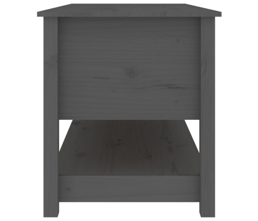 Mesa de centro de madera maciza de pino gris 102x49x55 cm