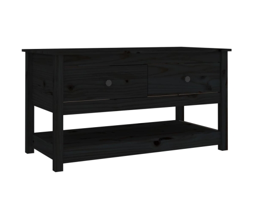 Mesa de centro de madera maciza de pino negro 102x49x55 cm