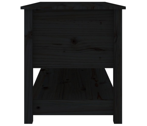 Mesa de centro de madera maciza de pino negro 102x49x55 cm