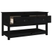 Mesa de centro de madera maciza de pino negro 102x49x55 cm