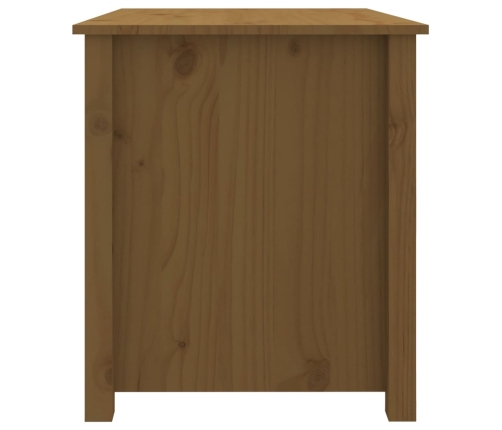 vidaXL Mesa de centro de madera maciza de pino marrón miel 71x49x55 cm