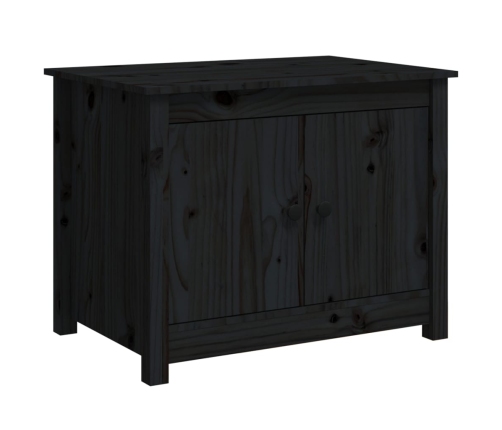 Mesa de centro de madera maciza de pino negro 71x49x55 cm