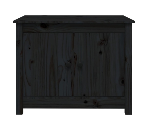 Mesa de centro de madera maciza de pino negro 71x49x55 cm