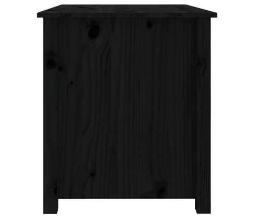 Mesa de centro de madera maciza de pino negro 71x49x55 cm