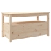 Mesa de centro de madera maciza de pino 102x49x55 cm