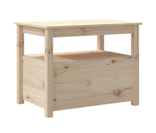 Mesa de centro de madera maciza de pino 71x49x55 cm